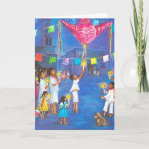 Cartes Pour Fêtes Annuelles Noël au Mexique, Bougies, feux d'artifice, pinatas