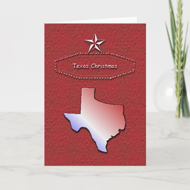 Cartes Pour Fêtes Annuelles Noël au Texas (Devant)