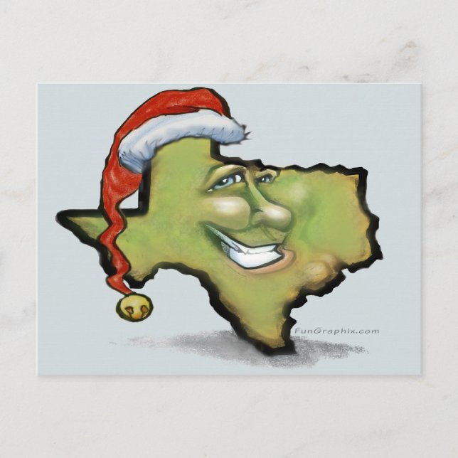 Cartes Pour Fêtes Annuelles Noël au Texas (Devant)