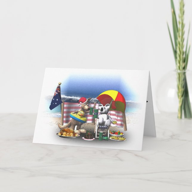 Cartes Pour Fêtes Annuelles Noël australien (Devant)