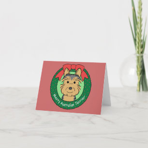Cartes Pour Fêtes Annuelles Noël australien Terrier