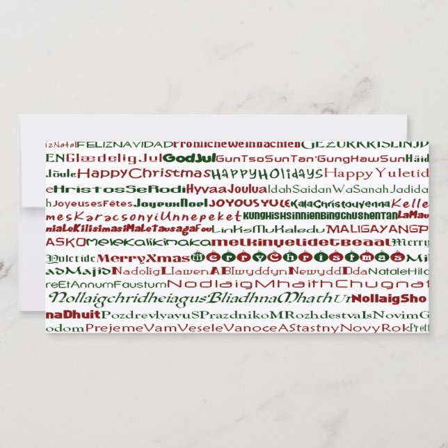 Cartes Pour Fêtes Annuelles Noël Autour Du Monde Design Texte PhotoCard (Devant)