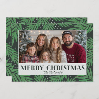 Cartes Pour Fêtes Annuelles Noël aux pins verts