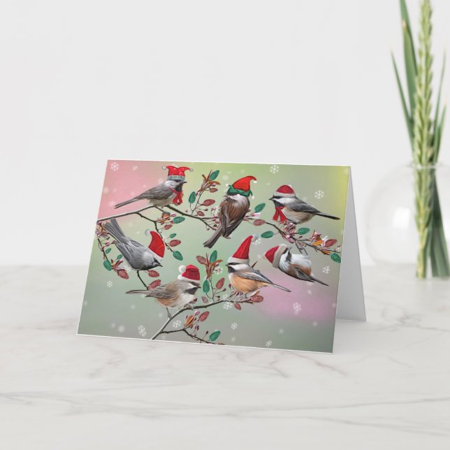 Cartes Pour Fêtes Annuelles Noël aux poulets (Devant)