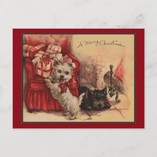 Cartes Pour Fêtes Annuelles Noël avec mes chiots