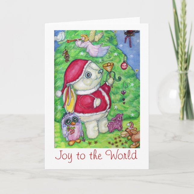 Cartes Pour Fêtes Annuelles Noël avec Pookie (Devant)