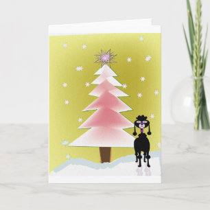 Cartes Pour Fêtes Annuelles Noël avec un caniche