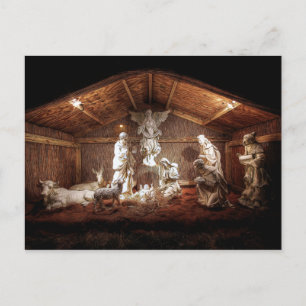 Cartes Pour Fêtes Annuelles Noël Avent Jésus Nativité Manger Scène
