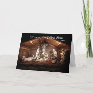 Cartes Pour Fêtes Annuelles Noël Avent Jésus Nativité Manger Scène