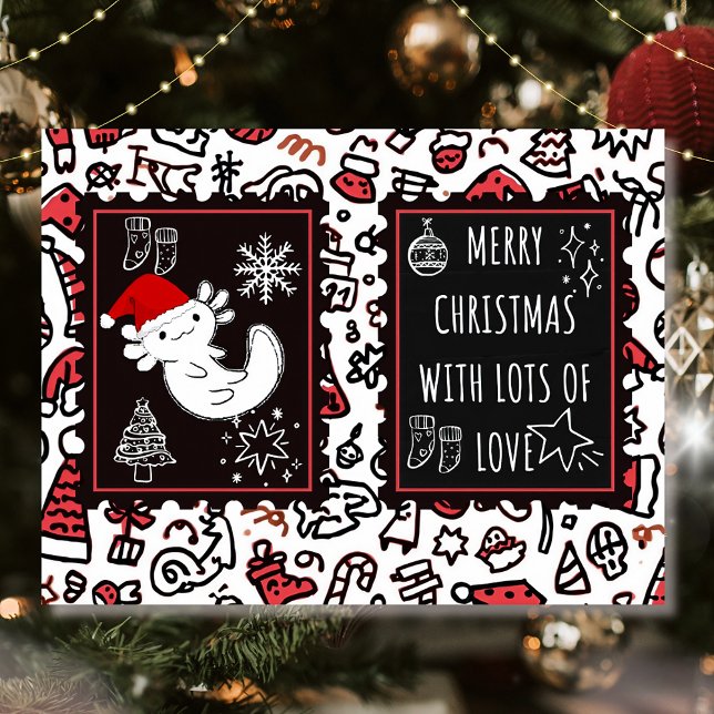 Cartes Pour Fêtes Annuelles Noël Axolotl (Créateur téléchargé)