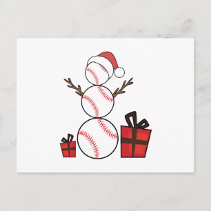 Cartes Pour Fêtes Annuelles Noël Baseball Snowman Drôle