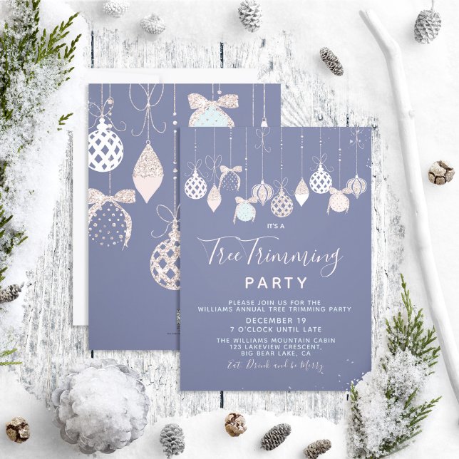 Cartes Pour Fêtes Annuelles Noël Baubles Fête de Trimming Arbre de Noël (Créateur téléchargé)