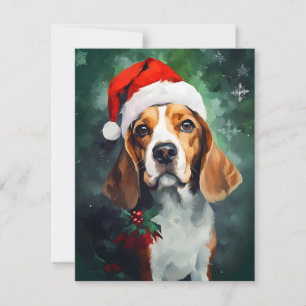 Cartes Pour Fêtes Annuelles Noël beagle