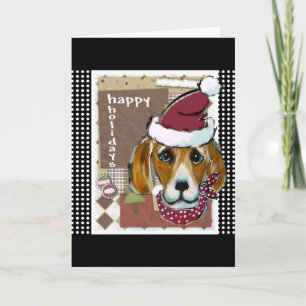 CARTES POUR FÊTES ANNUELLES NOËL BEAGLE