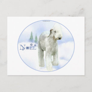 Cartes Pour Fêtes Annuelles Noel Bedlington Terrier