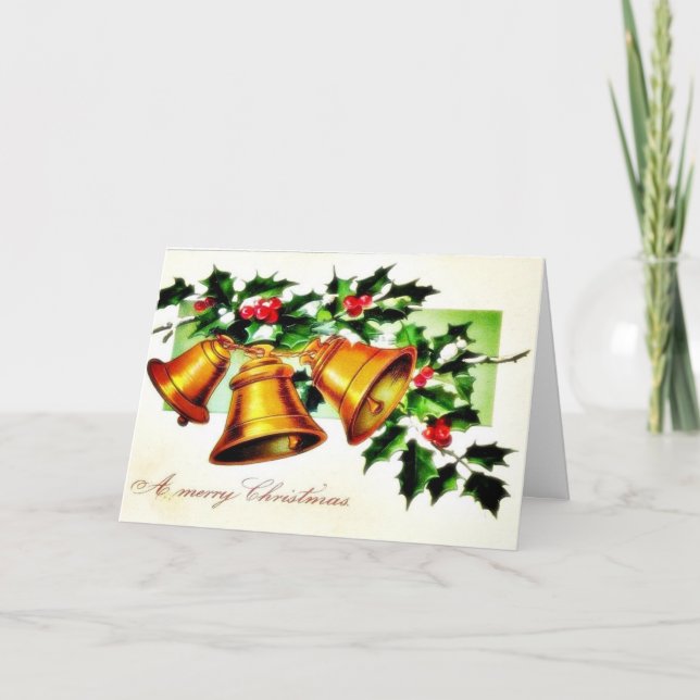 Cartes Pour Fêtes Annuelles Noël Bells (Devant)