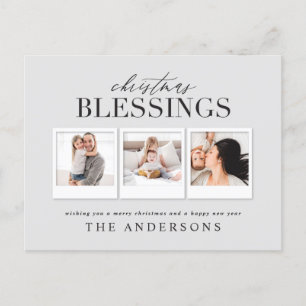 Cartes Pour Fêtes Annuelles Noël bénédiction multi photo vacances 