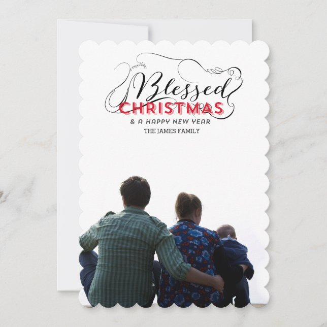 Cartes Pour Fêtes Annuelles noël béni (Devant)