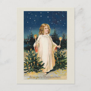 Cartes Pour Fêtes Annuelles "Noël béni" Vintage Christmas Card
