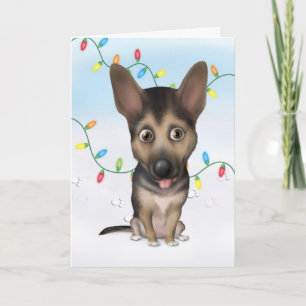 Cartes Pour Fêtes Annuelles Noël berger allemand