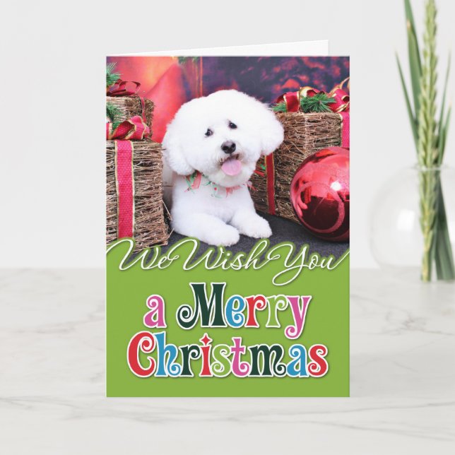 Cartes Pour Fêtes Annuelles Noël - Bichon Frise - Jack (Devant)