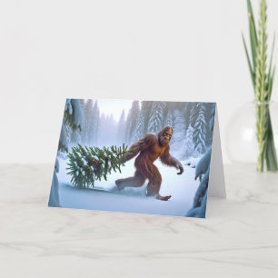 CARTES POUR FÊTES ANNUELLES NOËL BIGFOOT - ARBRE DÉCORÉE