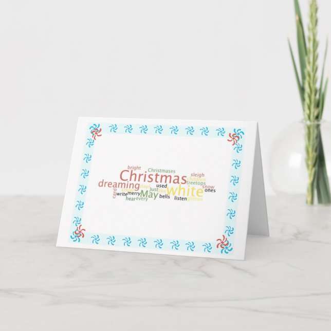 Cartes Pour Fêtes Annuelles Noël blanc (Devant)