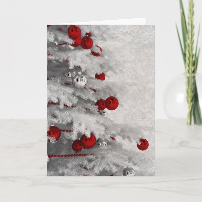 Cartes Pour Fêtes Annuelles Noël blanc (Devant)