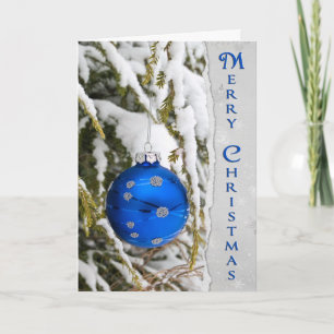 Cartes Pour Fêtes Annuelles Noël bleu