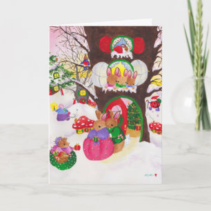 Cartes Pour Fêtes Annuelles Noël boisé !