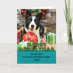 Cartes Pour Fêtes Annuelles Noël - border collie - Yaeger