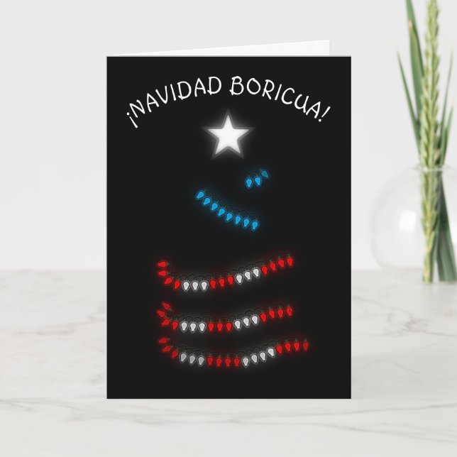 Cartes Pour Fêtes Annuelles Noël Boricua Porto Rico Joyeux Noël Vacances Voitu (Devant)
