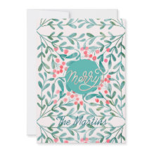 Noël botanique en rouge et vert