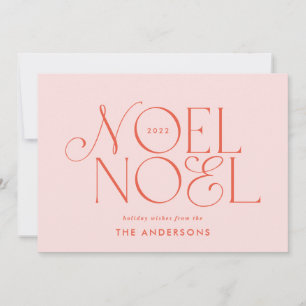 Cartes Pour Fêtes Annuelles Noel brillant coloré script géométrique Noël