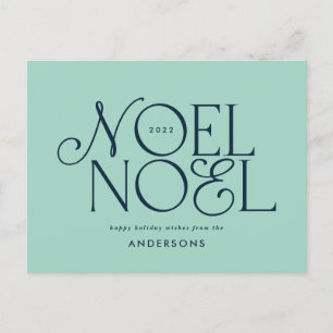 Cartes Pour Fêtes Annuelles Noel brillant coloré script géométrique Noël