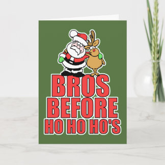 Cartes Pour Fêtes Annuelles Noël Bros Père Noël et Rudolph