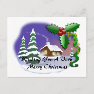 Cartes Pour Fêtes Annuelles Noël Cabane Cosy