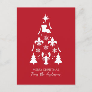 Cartes Pour Fêtes Annuelles Noël cajun rouge de fêtes