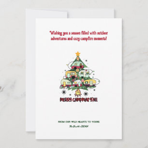 Cartes Pour Fêtes Annuelles Noël Camper Forest Camping Outdoor Adventure
