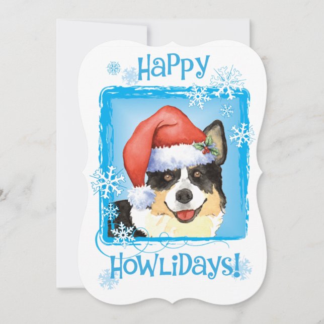 Cartes Pour Fêtes Annuelles Noël Cardigan Welsh Corgi (Devant)