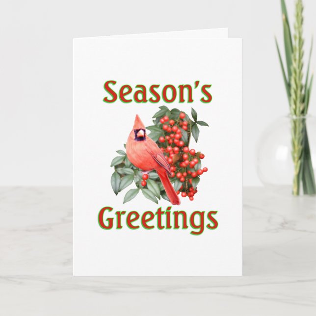 Cartes Pour Fêtes Annuelles Noël cardinal (Devant)