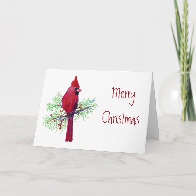 Cartes Pour Fêtes Annuelles Noël, Cardinal, Oiseau, Nature des oiseaux, Faune (Devant)