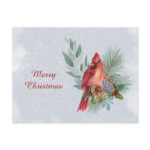 Noël Cardinal Rouge Business Aquarelle