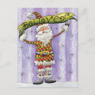 Cartes Pour Fêtes Annuelles Noël Caricature mignonne, je crois en Père Noël