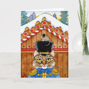 Cartes Pour Fêtes Annuelles Noël Cat Mouse Nutcracker