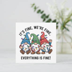 Cartes Pour Fêtes Annuelles Noël C'est Bien Nous Allons Bien Tout Va Bien Gnom