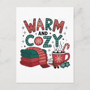 Cartes Pour Fêtes Annuelles Noël chaud et cosy, chocolat chaud de Noël