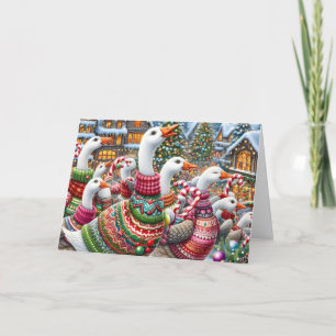 Cartes Pour Fêtes Annuelles Noël Chemise Laide Oies