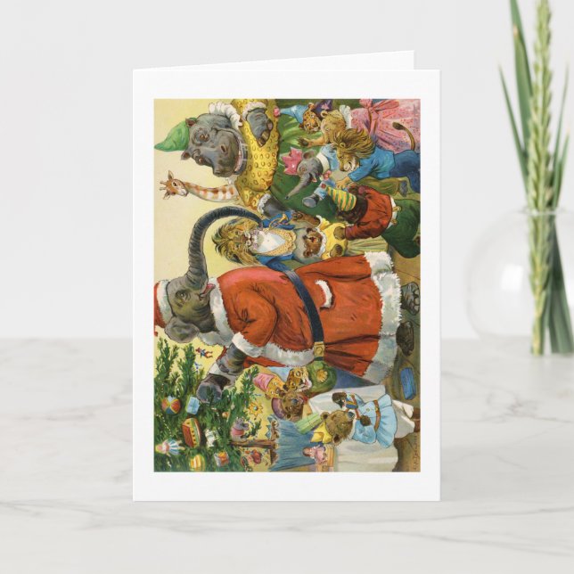 Cartes Pour Fêtes Annuelles Noël chez la terre animale (Devant)