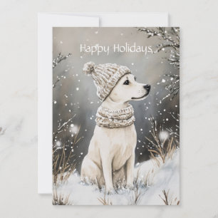 Cartes Pour Fêtes Annuelles Noël Chien Confortable